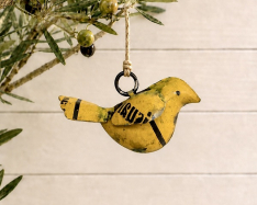 HANGING YELLOW BIRD ORNAMENT *NEW* AVAIL DEC 2026